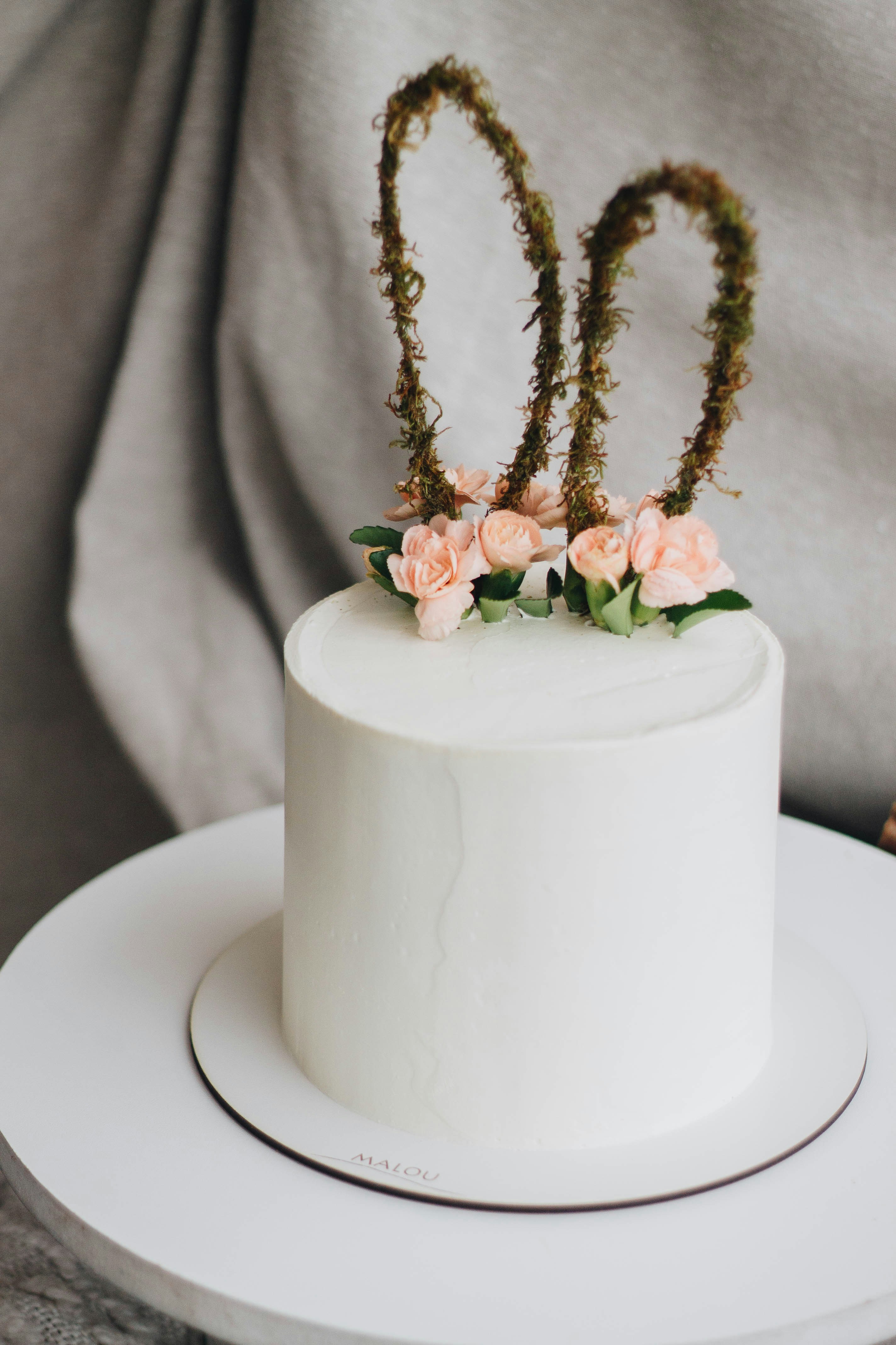 Chocolate cake covered in whipped cream